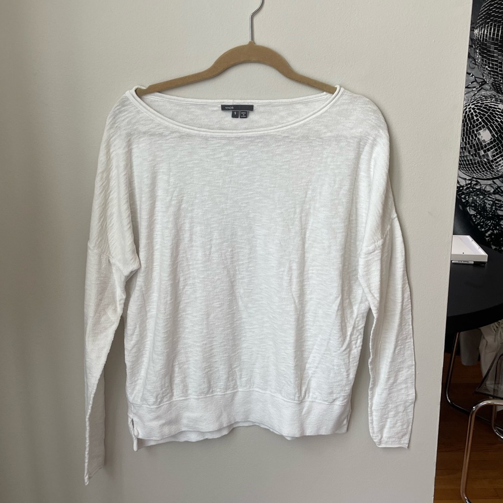 Vince 100% Cotton White Long Sleeve Shirt
